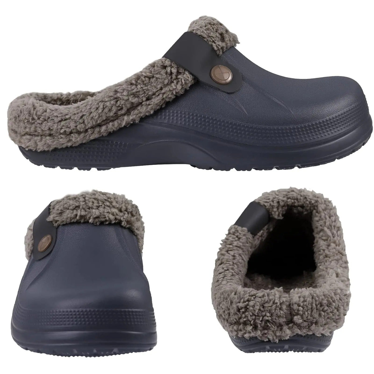 Men's Waterproof Winter Fur-Lined Clogs