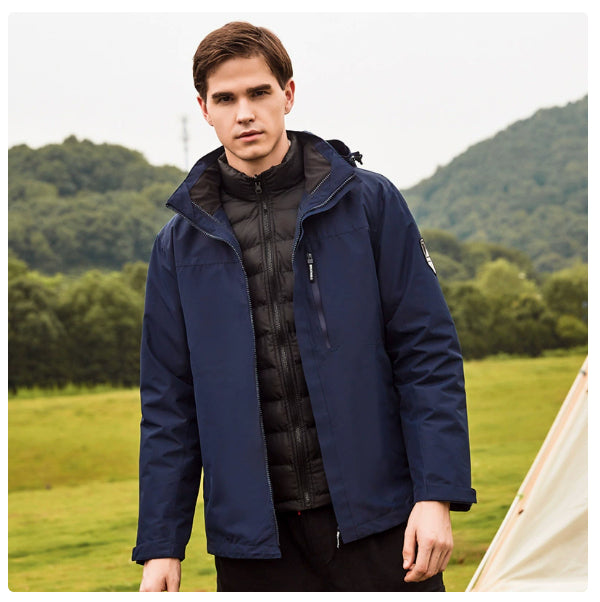 Men's Insulated Waterproof Winter Parka with Hood - Image 1
