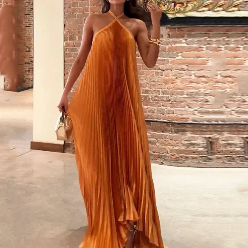 Image of Meredith | Women's Sleeveless A-Line Maxi Dress