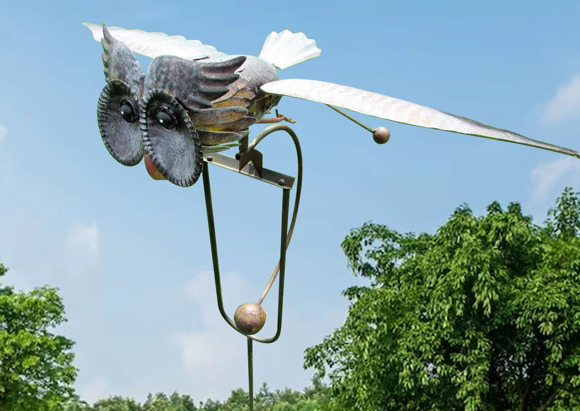 Metal Bird Wind Spinner - Decorative Garden Ornaments