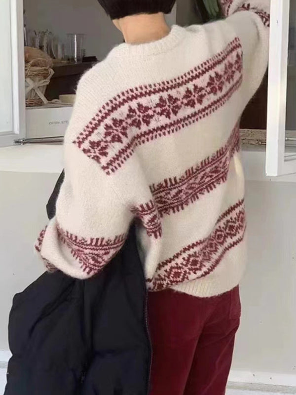Image of Molly | Women's Fair Isle Crewneck Sweater