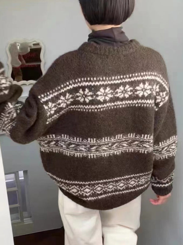 Image of Molly | Women's Fair Isle Crewneck Sweater