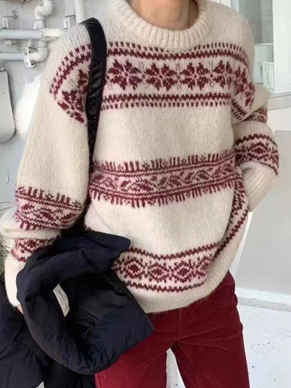 Image of Molly | Women's Fair Isle Crewneck Sweater