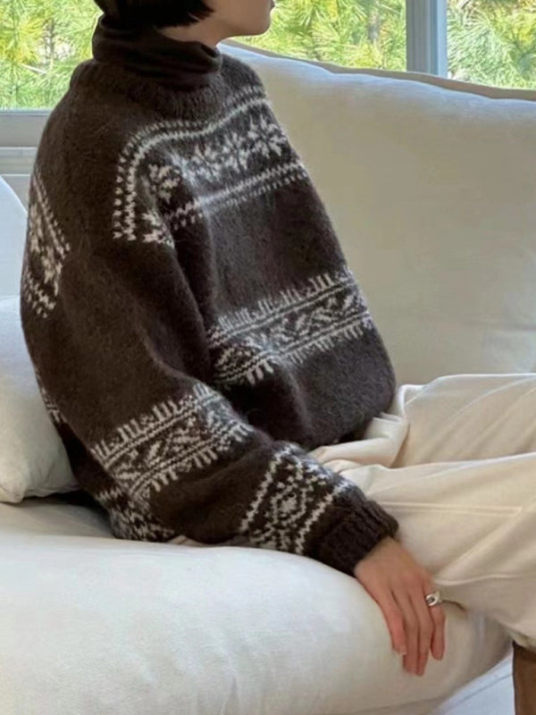 Image of Molly | Women's Fair Isle Crewneck Sweater
