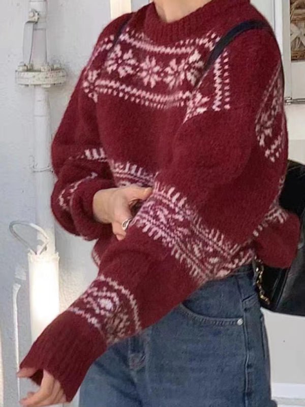 Image of Molly | Women's Fair Isle Crewneck Sweater