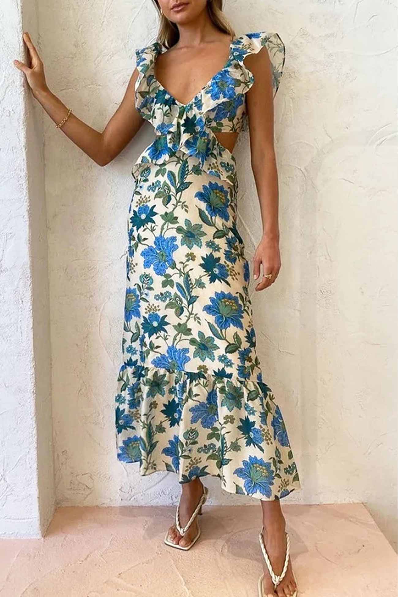 Image of Molly | Women's Sleeveless Maxi Floral Dress