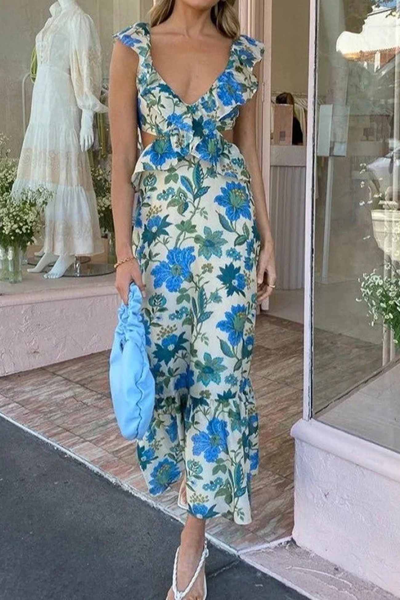 Image of Molly | Women's Sleeveless Maxi Floral Dress