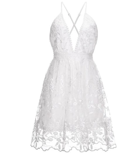 Image of Molly | Women's V-Neck Mini Dress