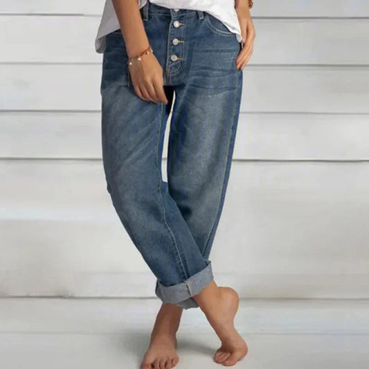Image of Monica | Women's High-Waisted Boyfriend Jeans