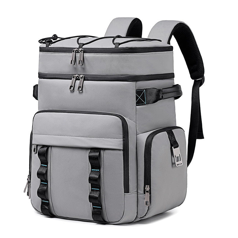 Multifunctional Cooler Backpack with Insulated Interior Compartment and Exterior Pockets