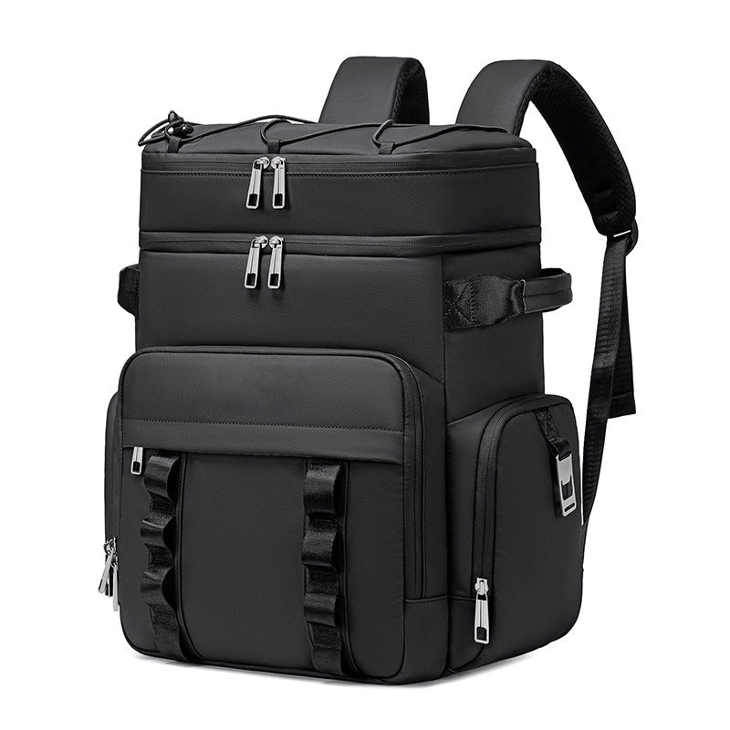 Multifunctional Cooler Backpack with Insulated Interior Compartment and Exterior Pockets