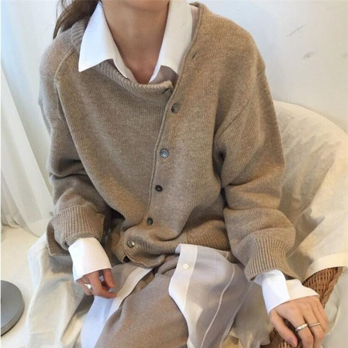 Image of Nadia | Women's Button-Front Relaxed Fit Cardigan