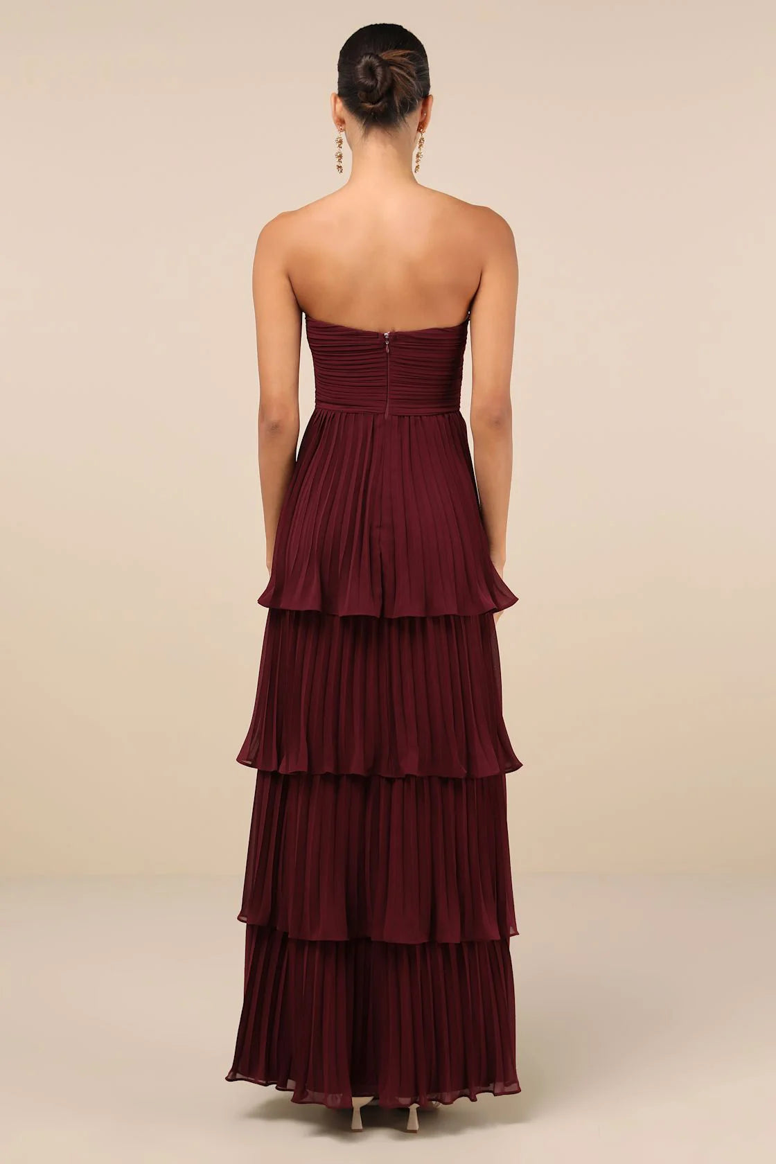 Image of Nadia | Women's Strapless A-Line Maxi Dress