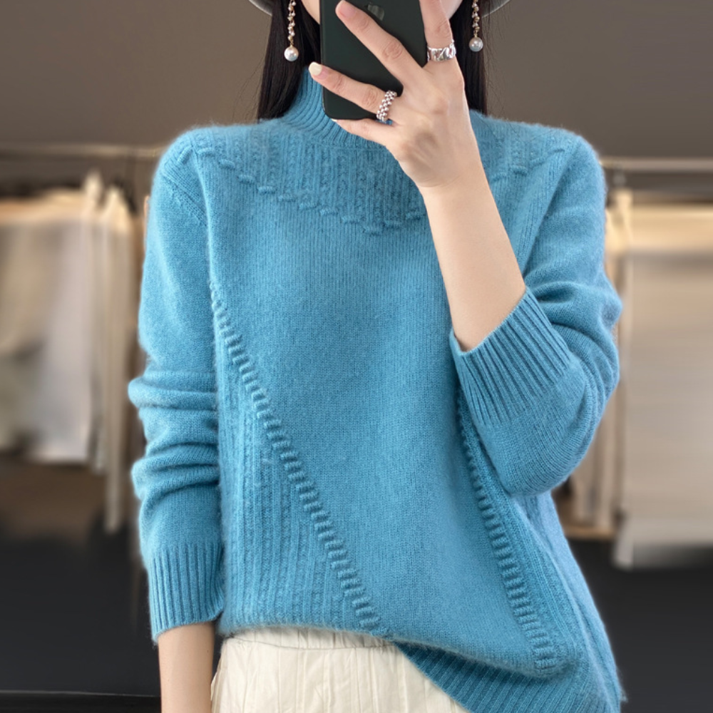 Image of Nancy | Women's Mock Neck Knit Sweater