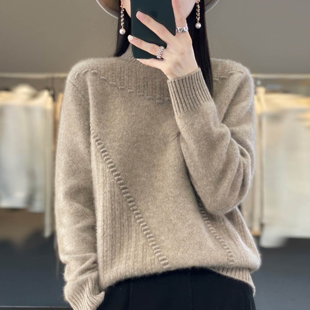 Image of Nancy | Women's Mock Neck Knit Sweater