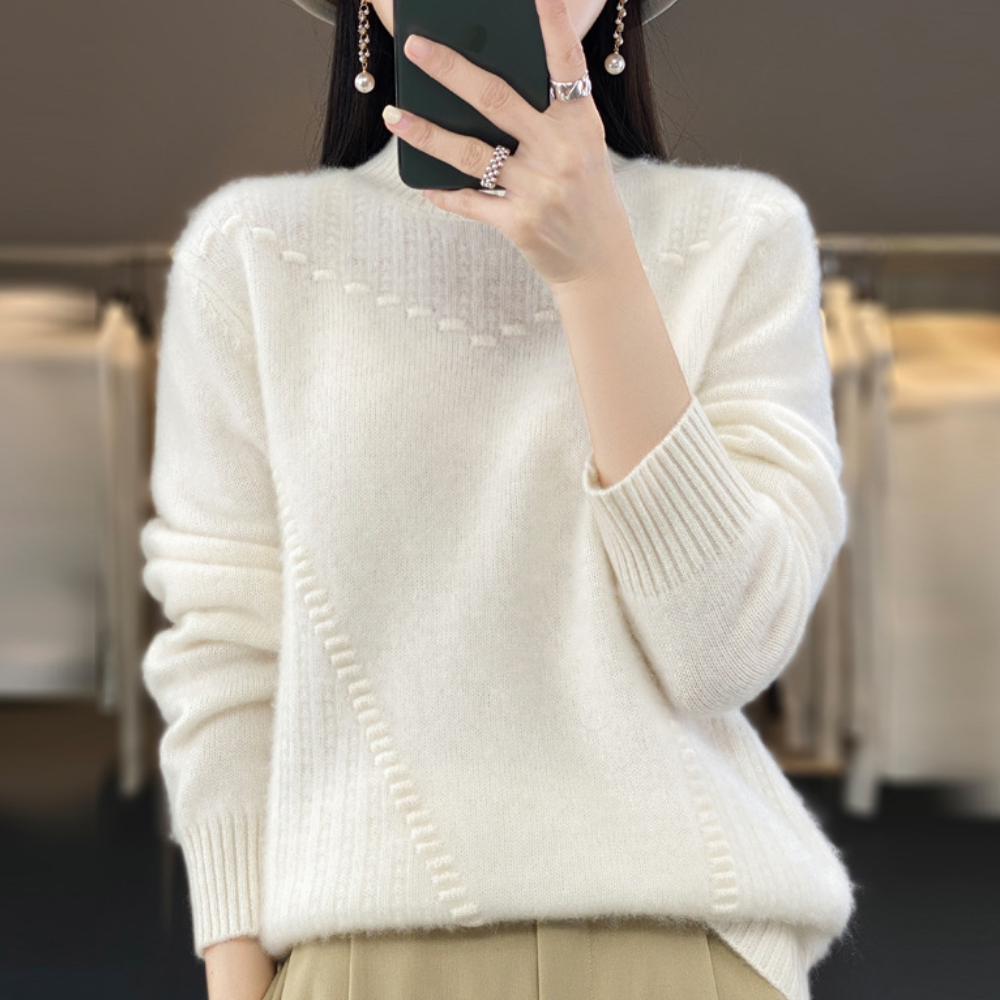 Image of Nancy | Women's Mock Neck Knit Sweater