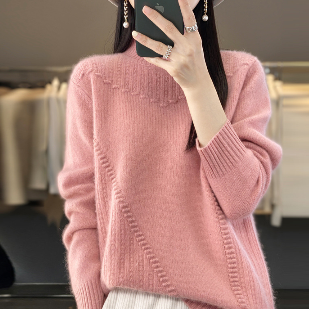 Image of Nancy | Women's Mock Neck Knit Sweater