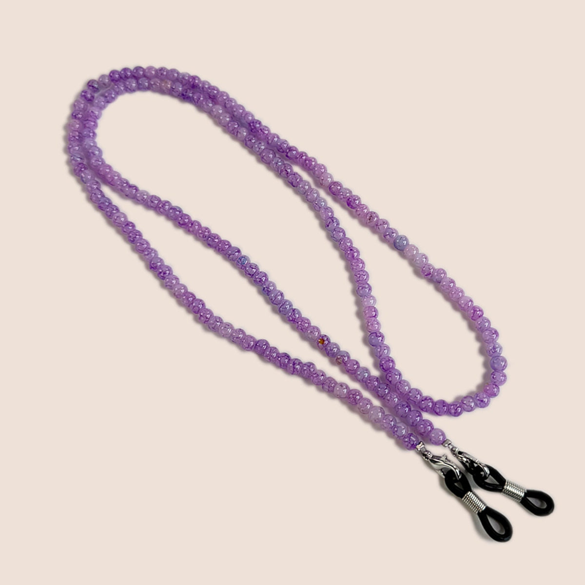 Natural Amethyst Beaded Glasses Chain