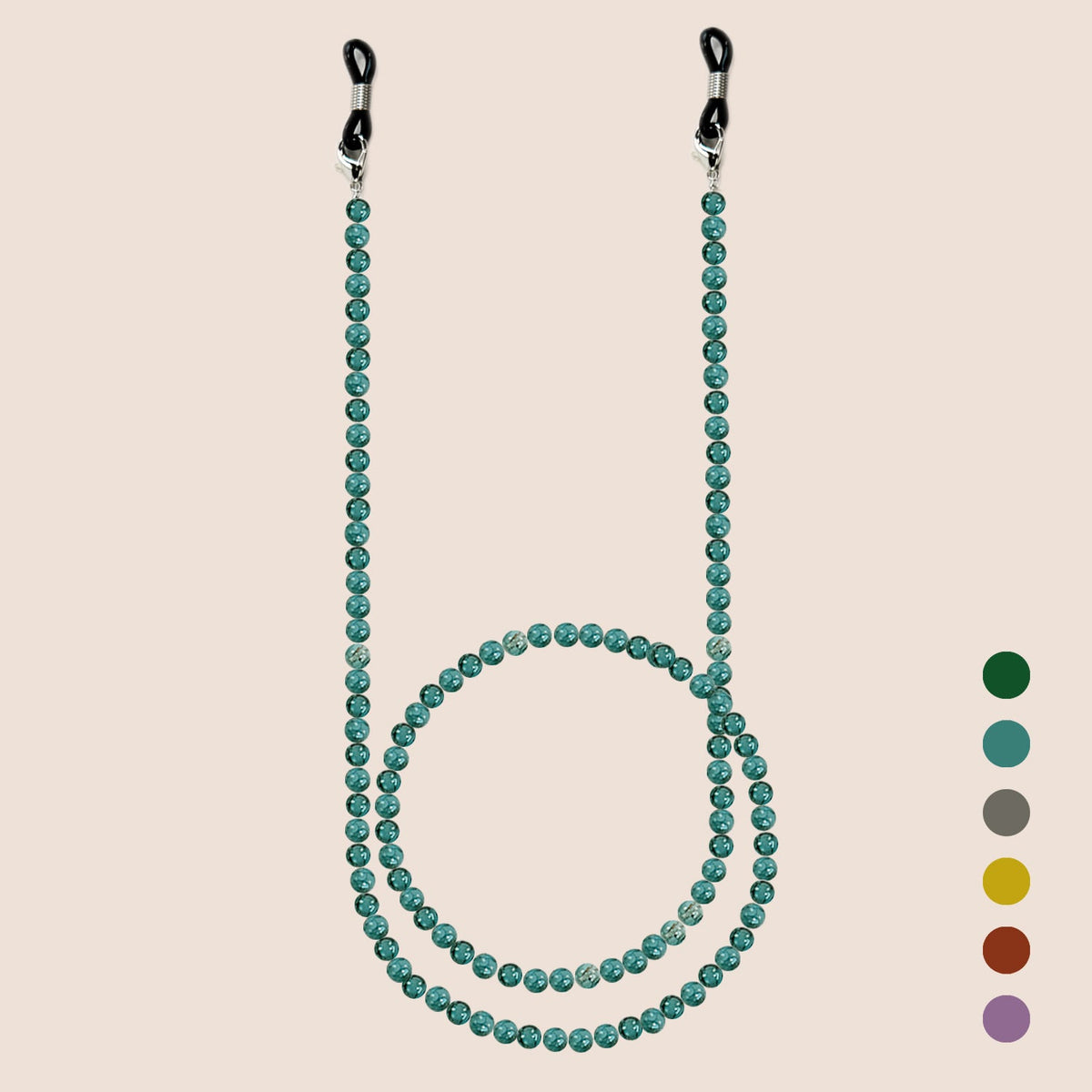 Natural Amethyst Beaded Glasses Chain