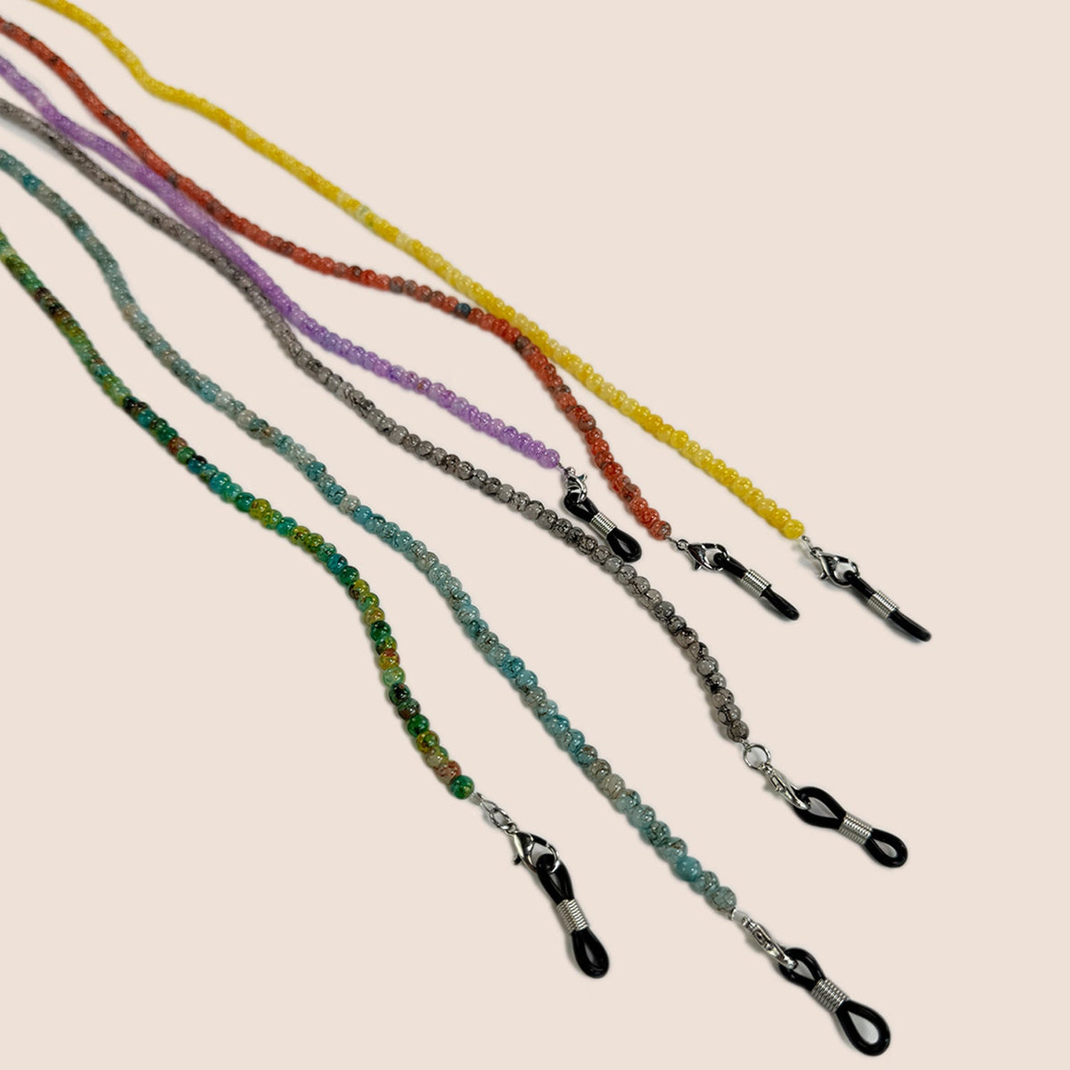Natural Amethyst Beaded Glasses Chain