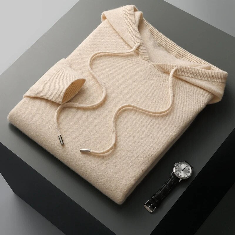 Image of Neil | Men's Long Sleeve Knit Hoodie