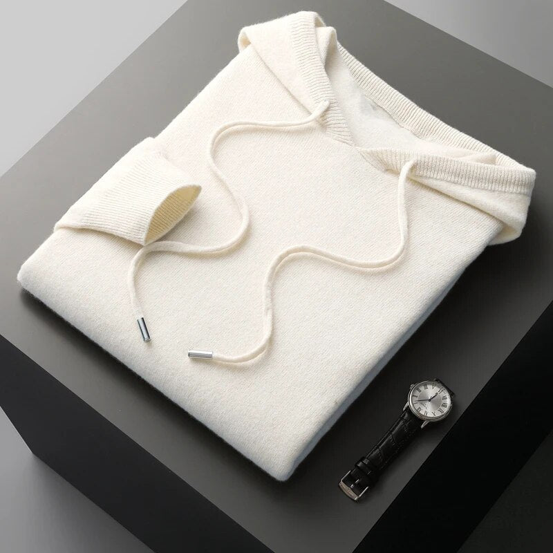 Image of Neil | Men's Long Sleeve Knit Hoodie