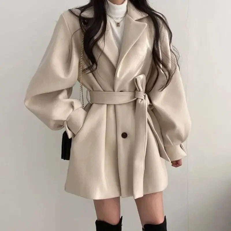 Image of Nicole | Women's Belted Wrap Mini Coat