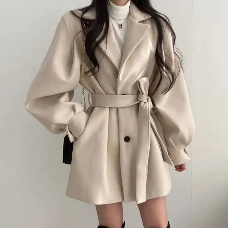 Image of Nicole | Women's Belted Wrap Mini Coat