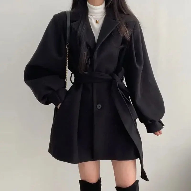 Image of Nicole | Women's Belted Wrap Mini Coat