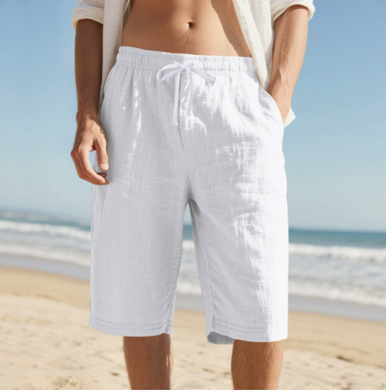 Image of Noel | Men's Drawstring Knee Length Shorts