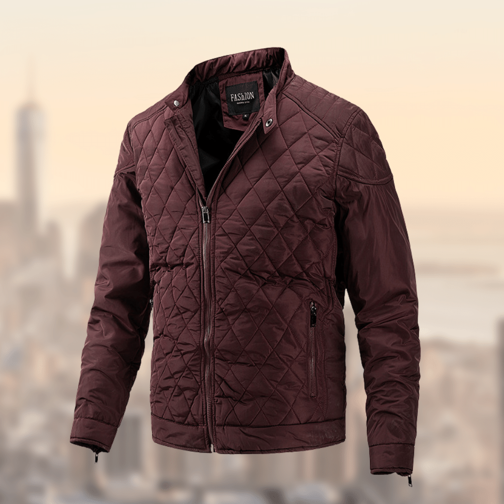 Image of Odin | Men's Diamond Quilted Full Zip Jacket