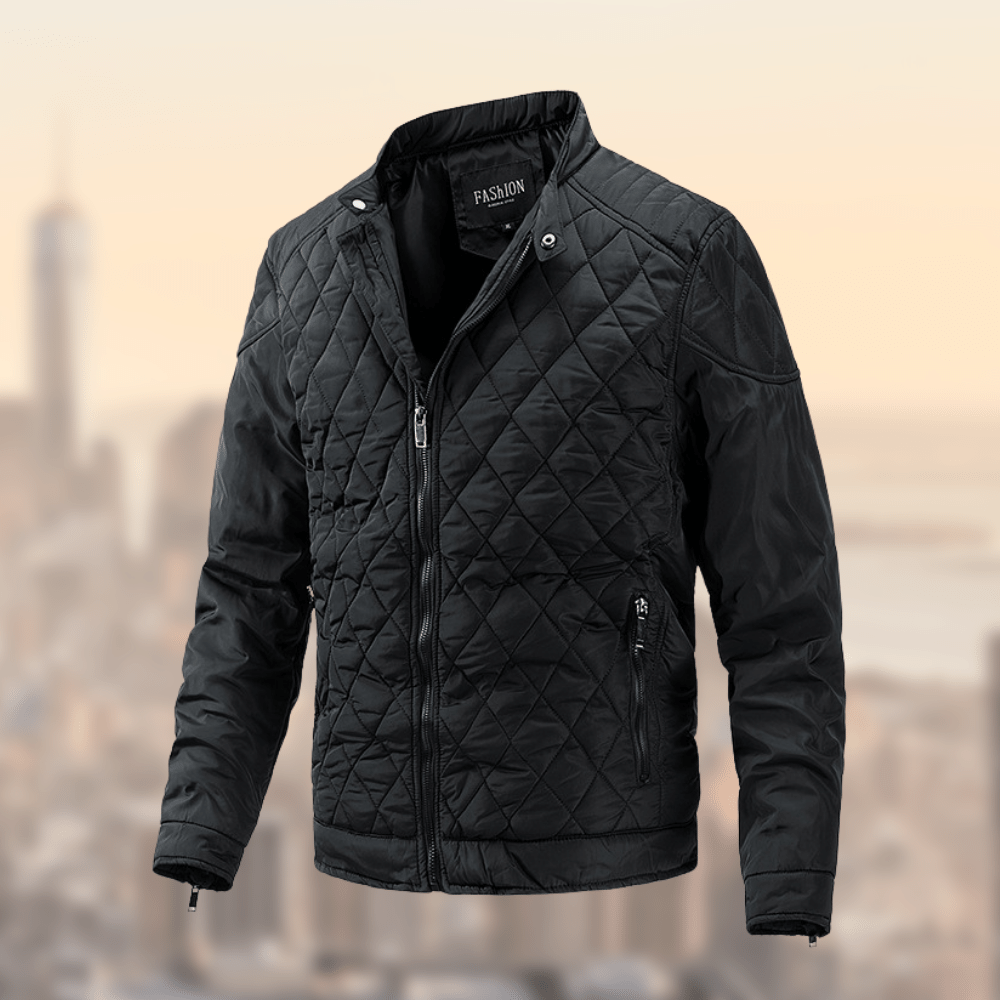 Image of Odin | Men's Diamond Quilted Full Zip Jacket