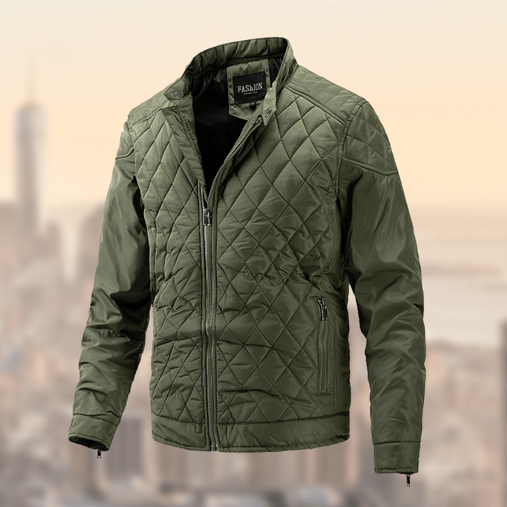 Image of Odin | Men's Diamond Quilted Full Zip Jacket