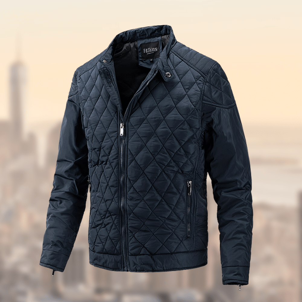 Image of Odin | Men's Diamond Quilted Full Zip Jacket