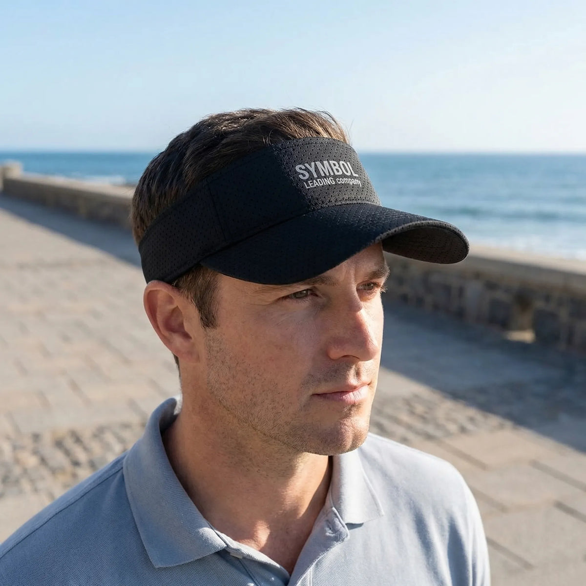 Open-Top Mesh Sun Visor Cap