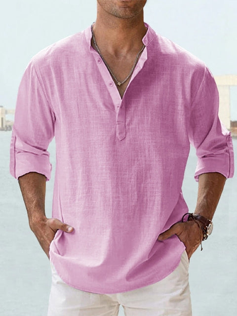 Image of Orlando | Men's Long Sleeve Button-Down Casual Shirt