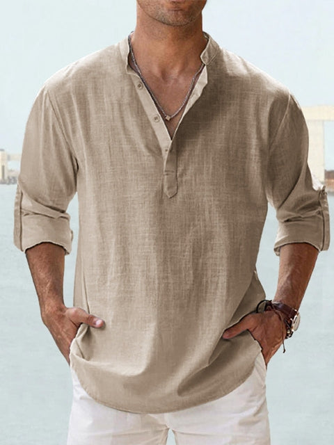 Image of Orlando | Men's Long Sleeve Button-Down Casual Shirt