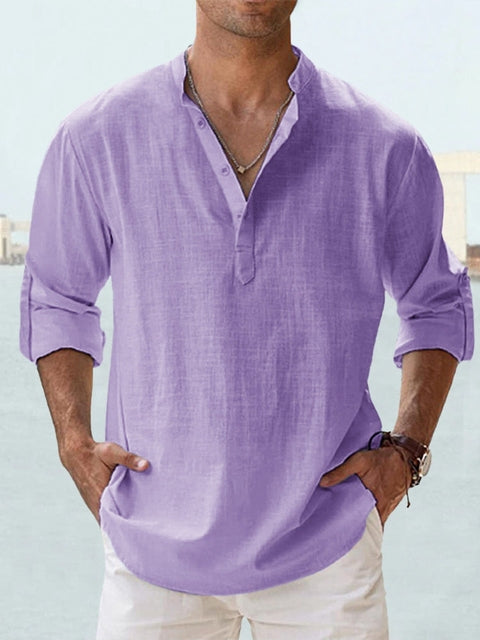 Image of Orlando | Men's Long Sleeve Button-Down Casual Shirt