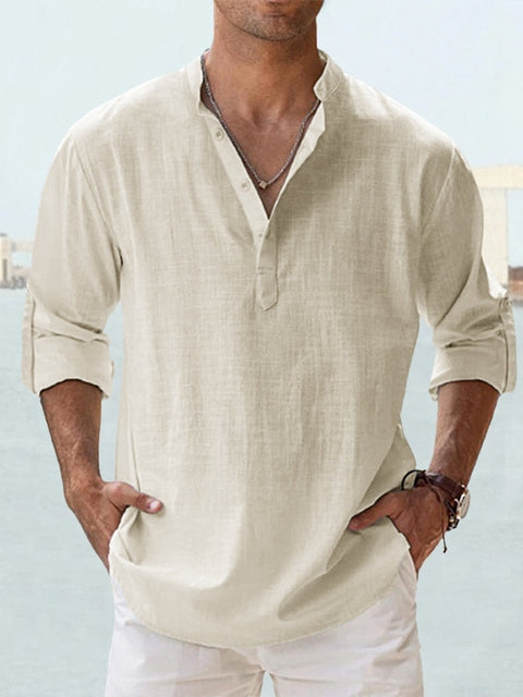 Image of Orlando | Men's Long Sleeve Button-Down Casual Shirt