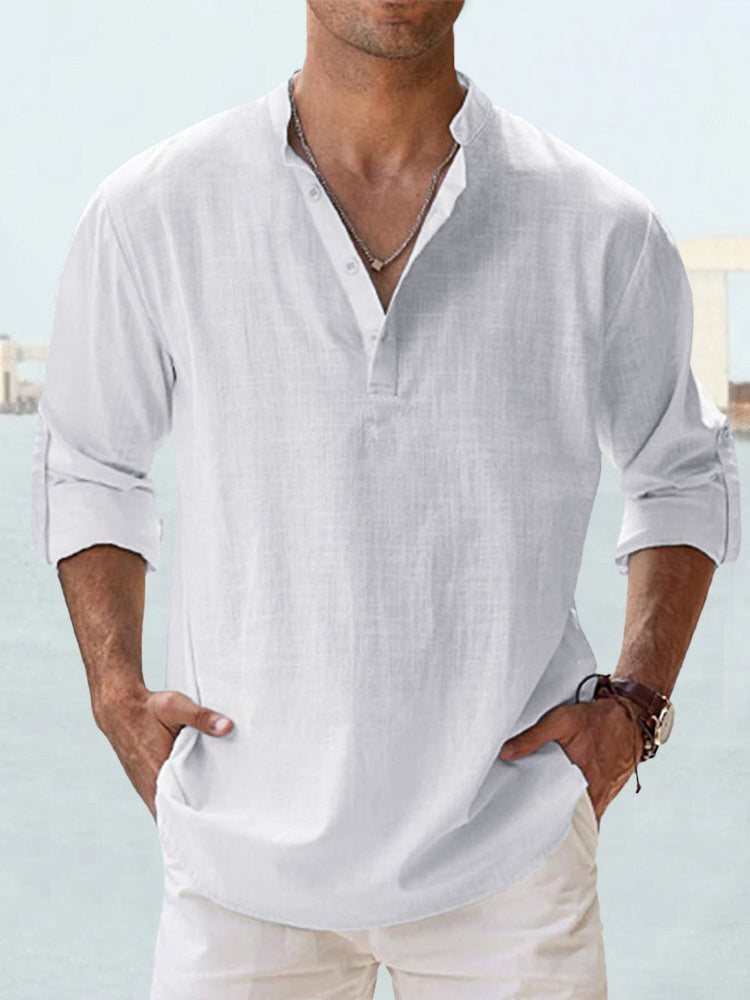 Image of Orlando | Men's Long Sleeve Button-Down Casual Shirt