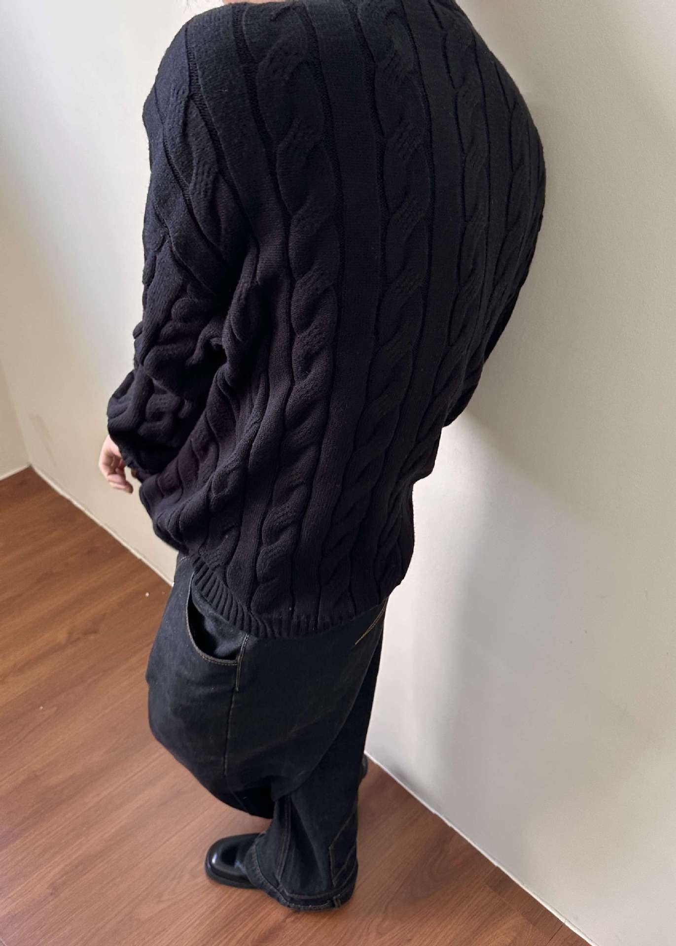 Image of Oscar | Men's Cable Knit Quarter Zip Sweater