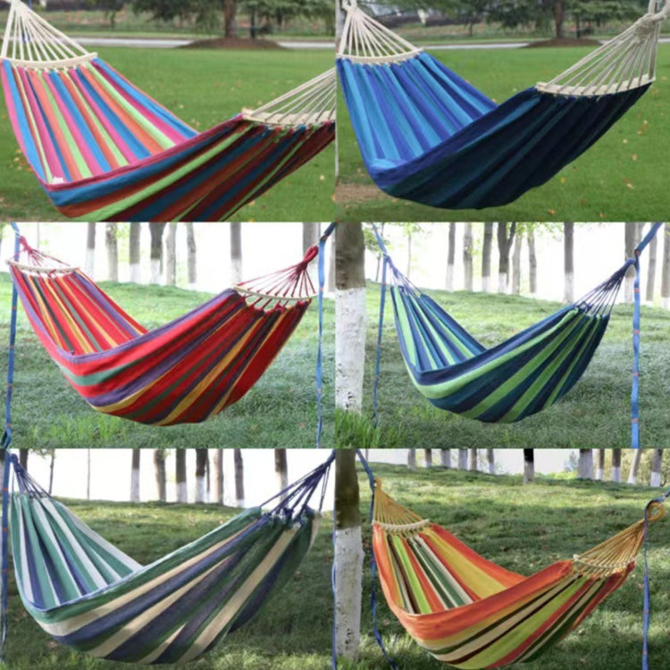 Outdoor Double-Thick Canvas Hammock and Indoor Swing - Dark Blue