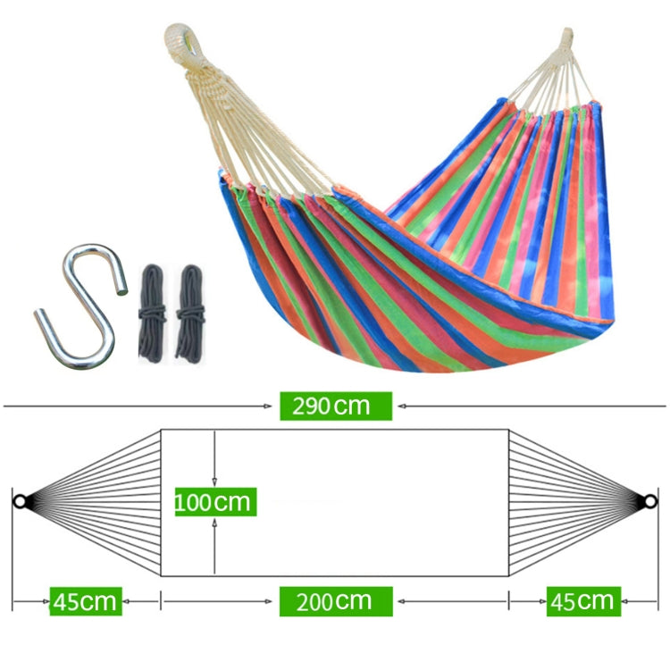 Outdoor Double-Thick Canvas Hammock and Indoor Swing - Dark Blue
