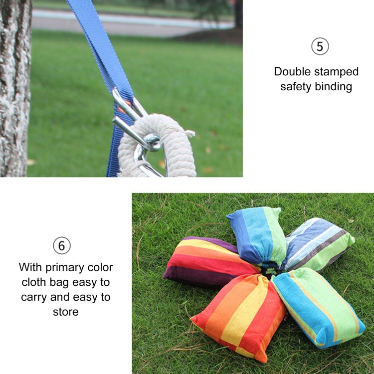 Outdoor Double-Thick Canvas Hammock and Indoor Swing - Dark Blue