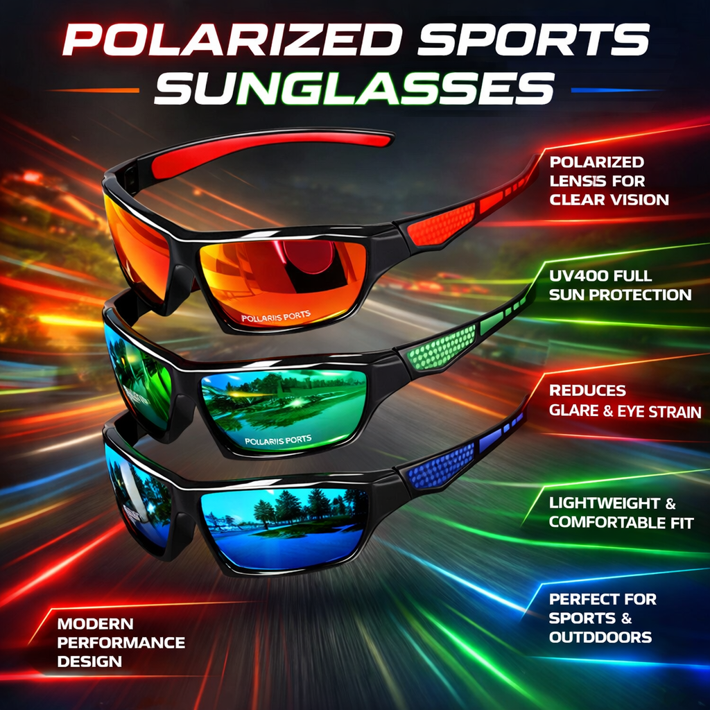 Outdoor Polarised Sports Sunglasses with UV400 Protection