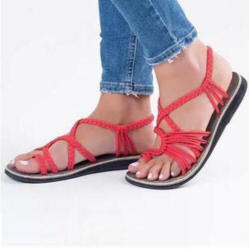 Palm Leaf Flat Sandals