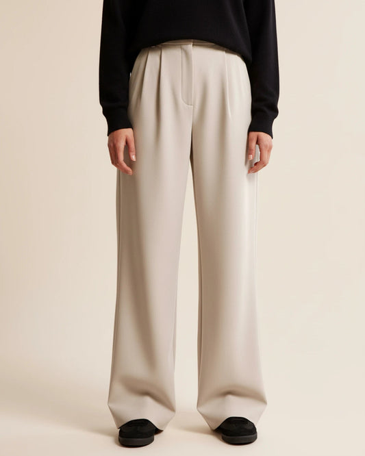 Image of Pam | Women's High-Waisted Pleated Wide Leg Pants