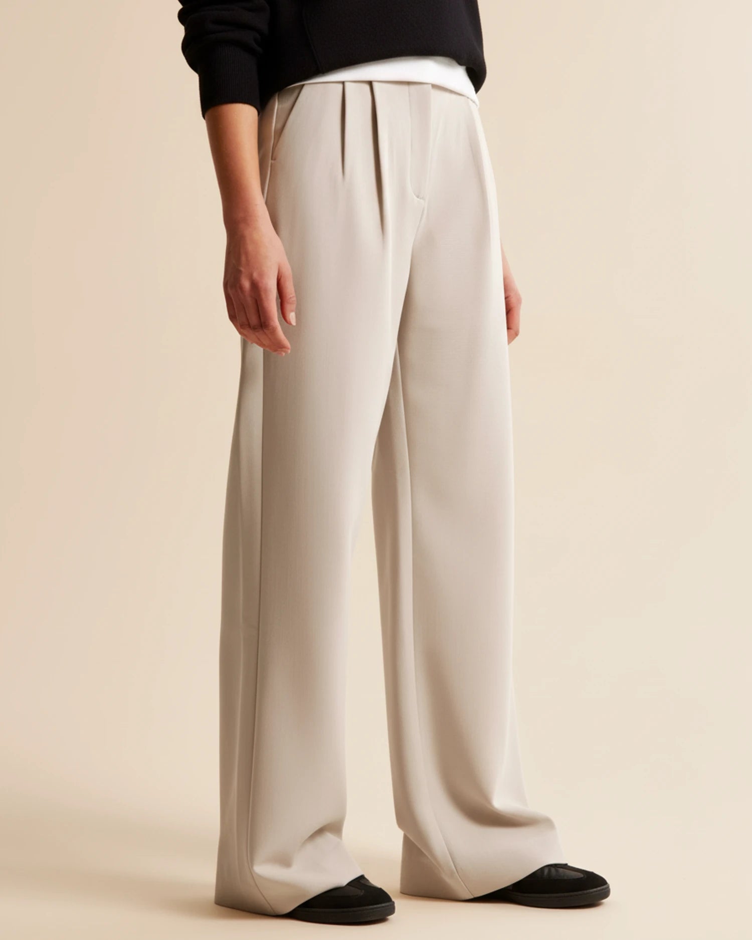 Image of Pam | Women's High-Waisted Pleated Wide Leg Pants