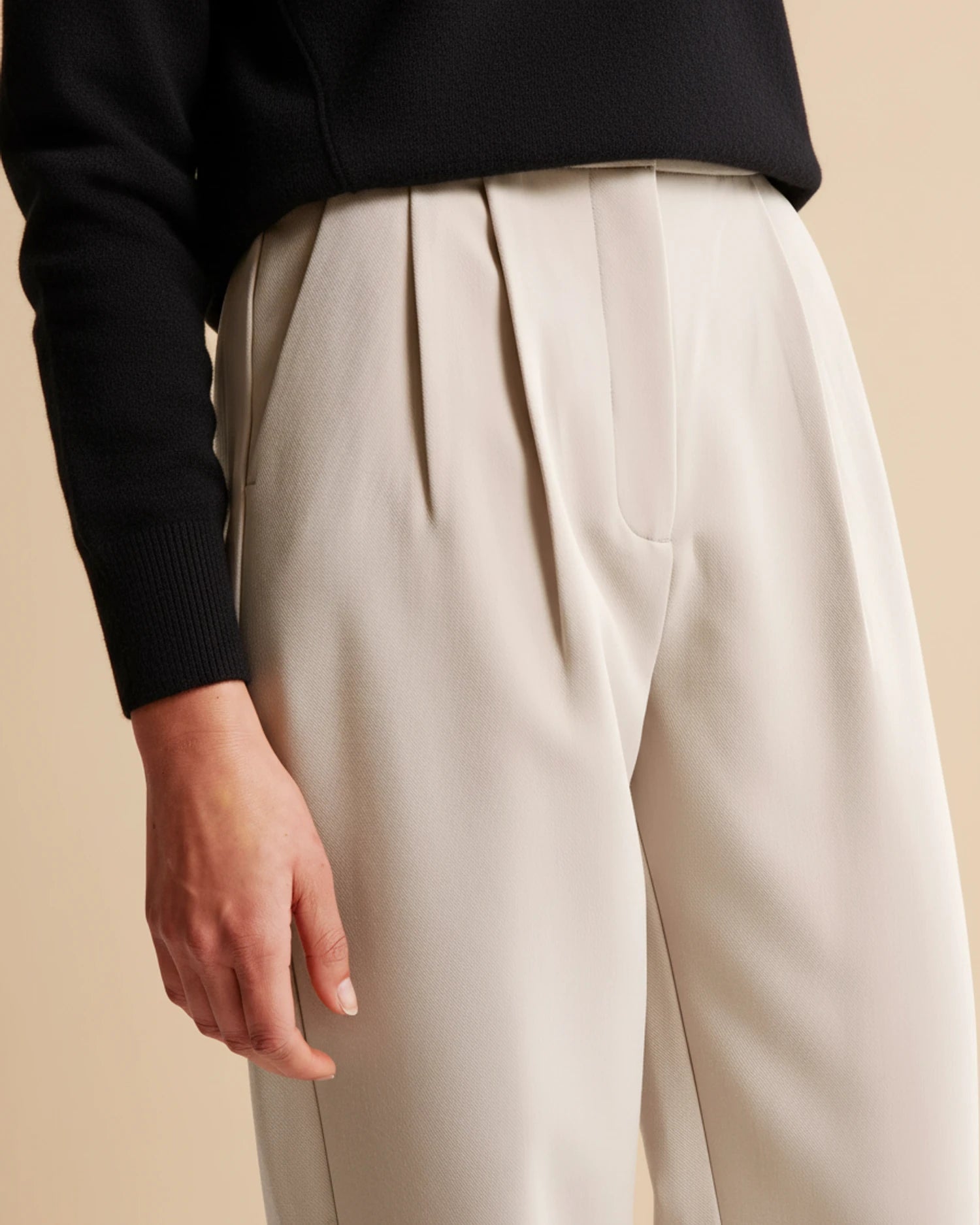 Image of Pam | Women's High-Waisted Pleated Wide Leg Pants