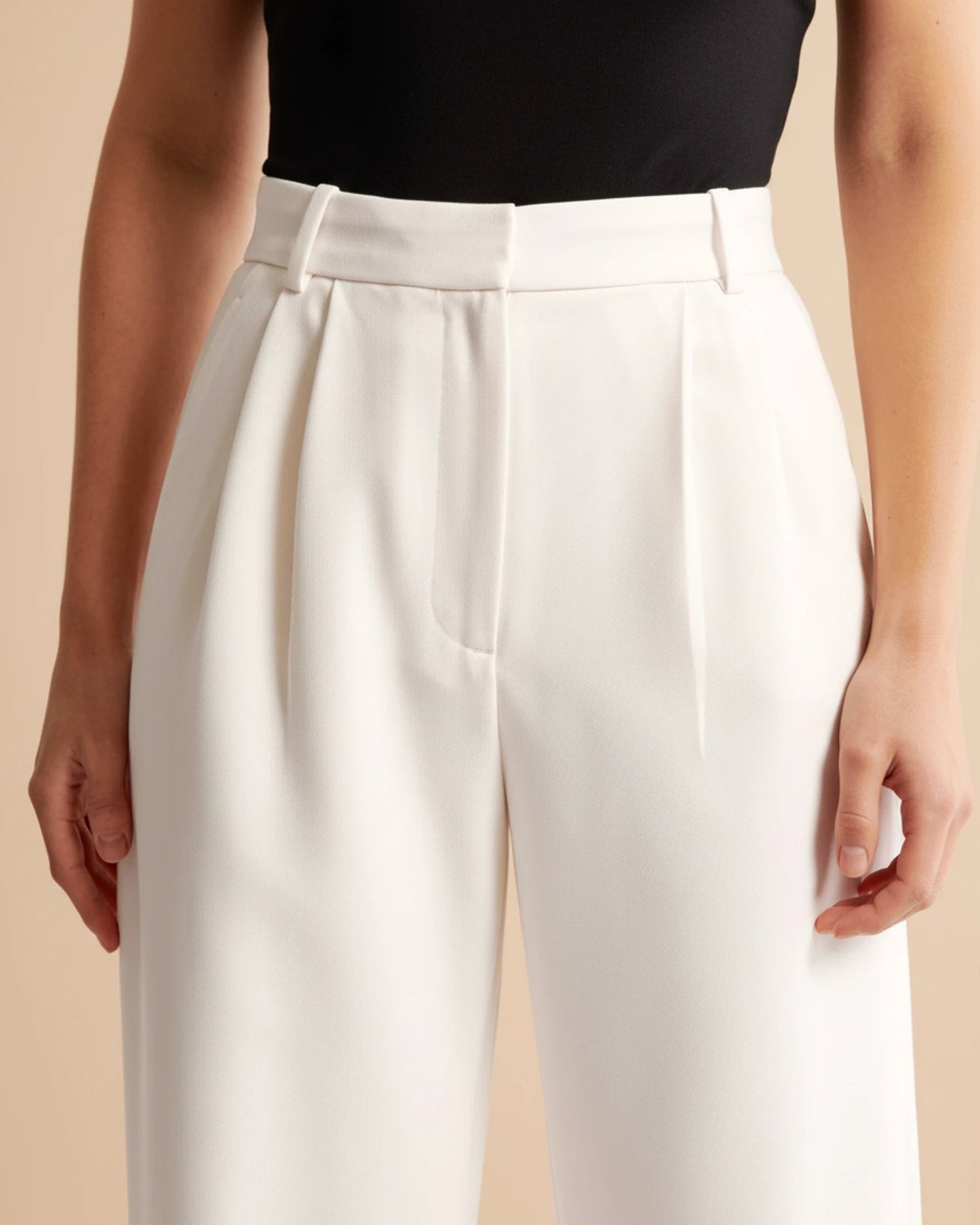 Image of Pam | Women's High-Waisted Pleated Wide Leg Pants